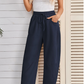 Pantalon de survêtement capri à poche et cordon de serrage