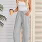 Pantalon de survêtement capri à poche et cordon de serrage