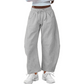 Pantalon de survêtement capri à poche et cordon de serrage