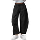 Pantalon de survêtement capri à poche et cordon de serrage
