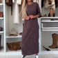 ✨ Robe t-shirt maxi oversize classique pour femme - Une tenue chic et décontractée sans effort