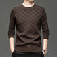 Pull slim à manches longues et imprimé tendance pour homme