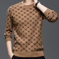 Pull slim à manches longues et imprimé tendance pour homme
