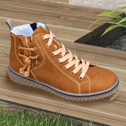 Bottes thermiques en peluche à fermeture éclair latérale pour femmes