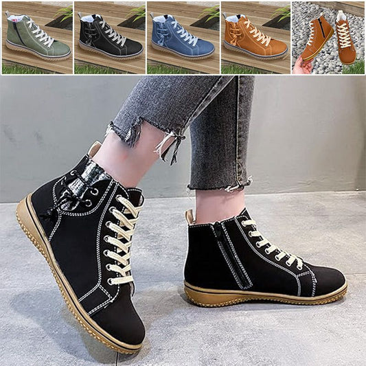 Bottes thermiques en peluche à fermeture éclair latérale pour femmes