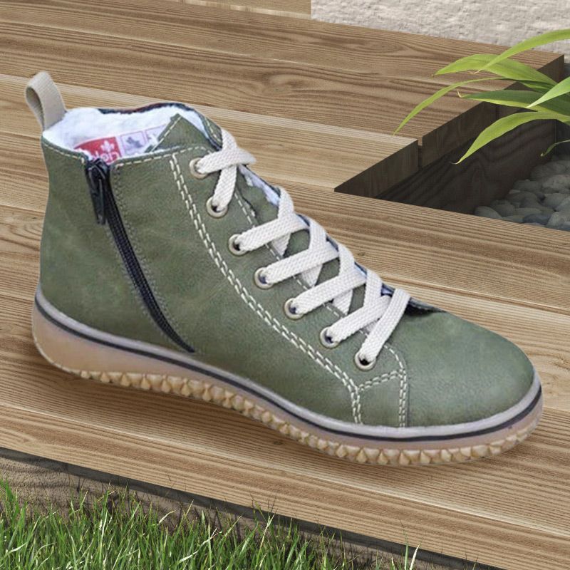 Bottes thermiques en peluche à fermeture éclair latérale pour femmes