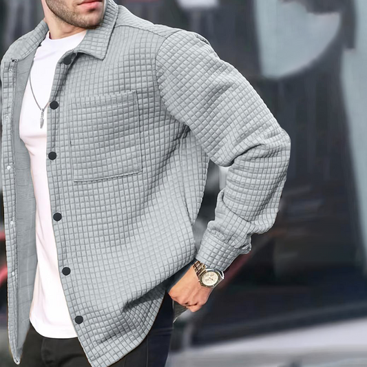 Veste décontractée pour homme unie – 👍Style classique, confort au quotidien 👔