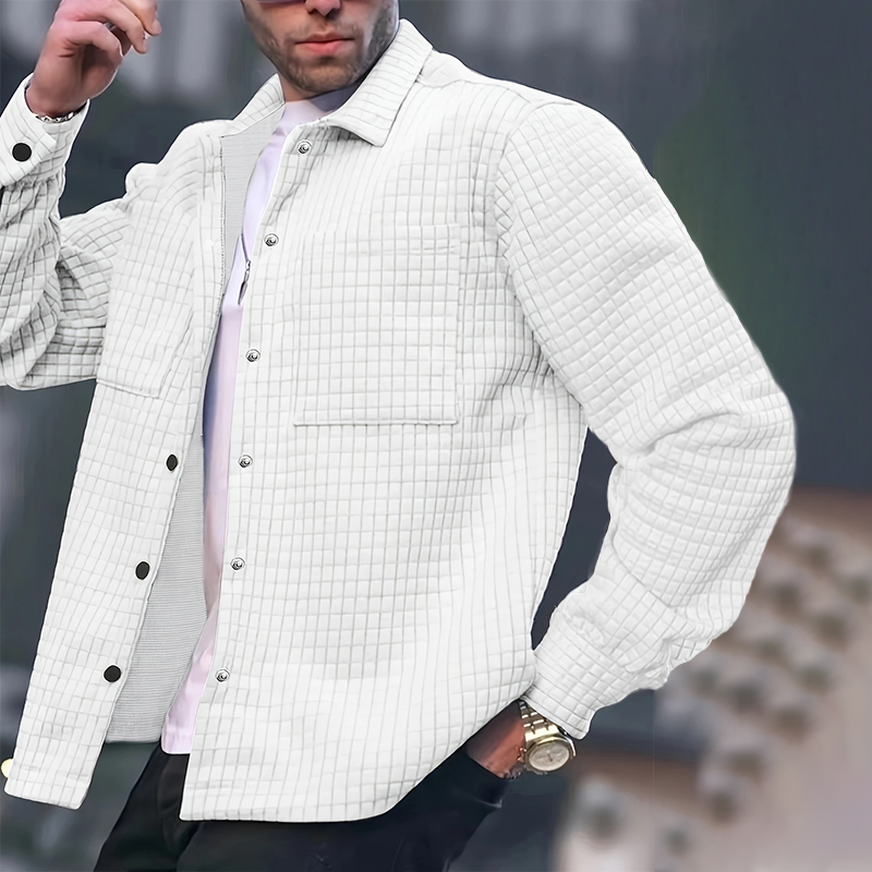 Veste décontractée pour homme unie – 👍Style classique, confort au quotidien 👔