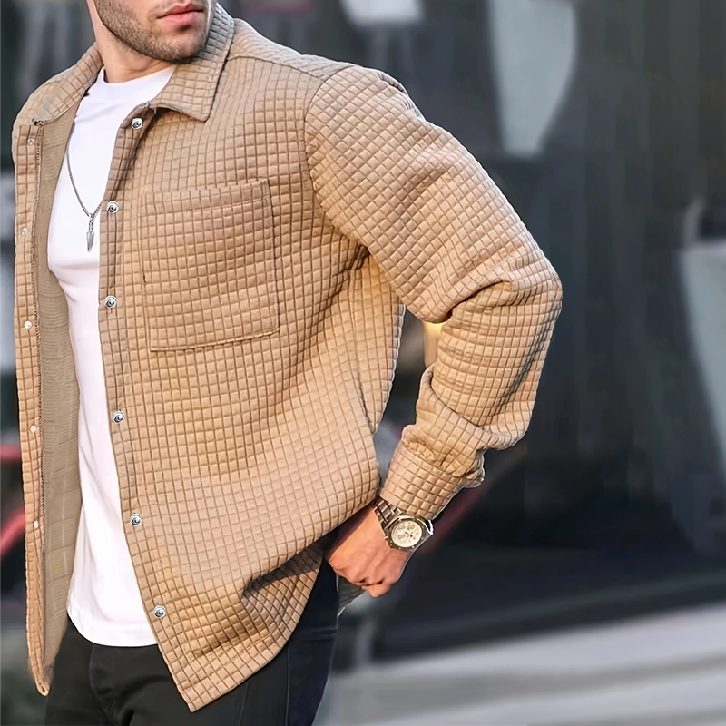 Veste décontractée pour homme unie – 👍Style classique, confort au quotidien 👔