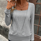 👚 Haut à manches longues uni et élégant pour femme