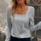 👚 Haut à manches longues uni et élégant pour femme
