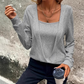 👚 Haut à manches longues uni et élégant pour femme