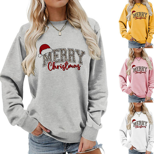 💖DERNIER JOUR DE PROMOTION - 50 % DE RÉDUCTION 💖 Sweat-shirt imprimé « Joyeux Noël » pour femme