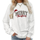 💖DERNIER JOUR DE PROMOTION - 50 % DE RÉDUCTION 💖 Sweat-shirt imprimé « Joyeux Noël » pour femme
