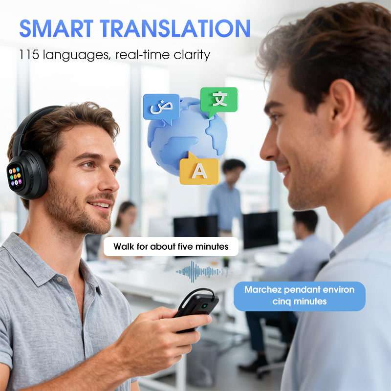 📢📢51% DE RÉDUCTION !!!✨Casque Bluetooth AI avec écran LCD