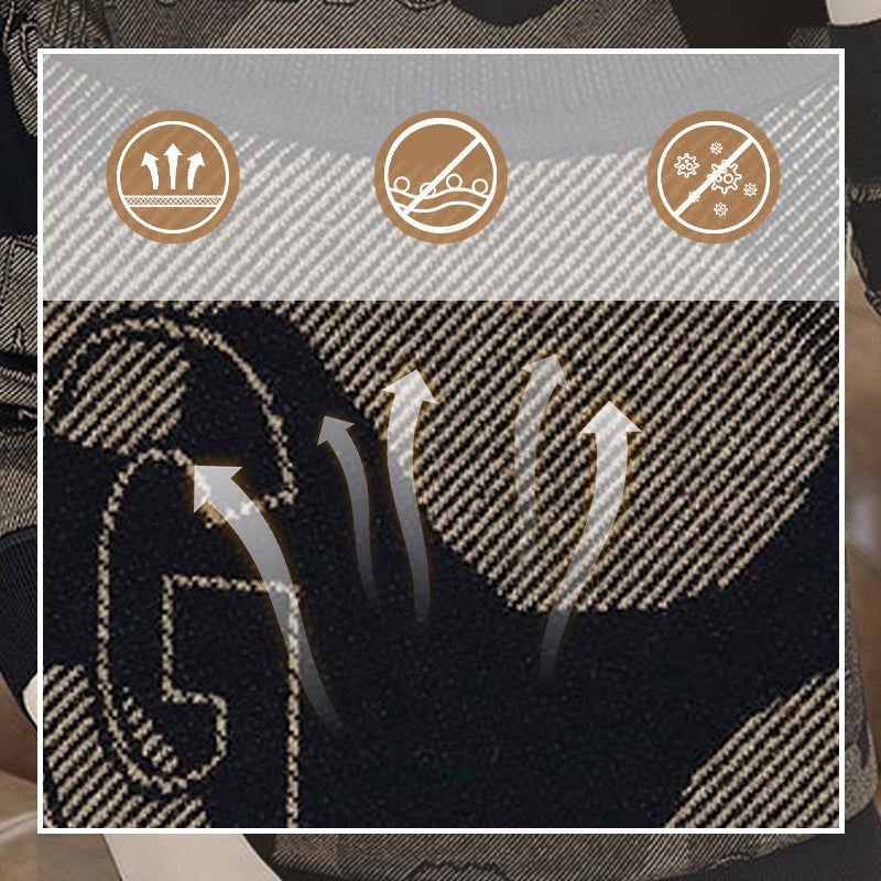 T-shirt imprimé à manches longues et col rond pour hommes