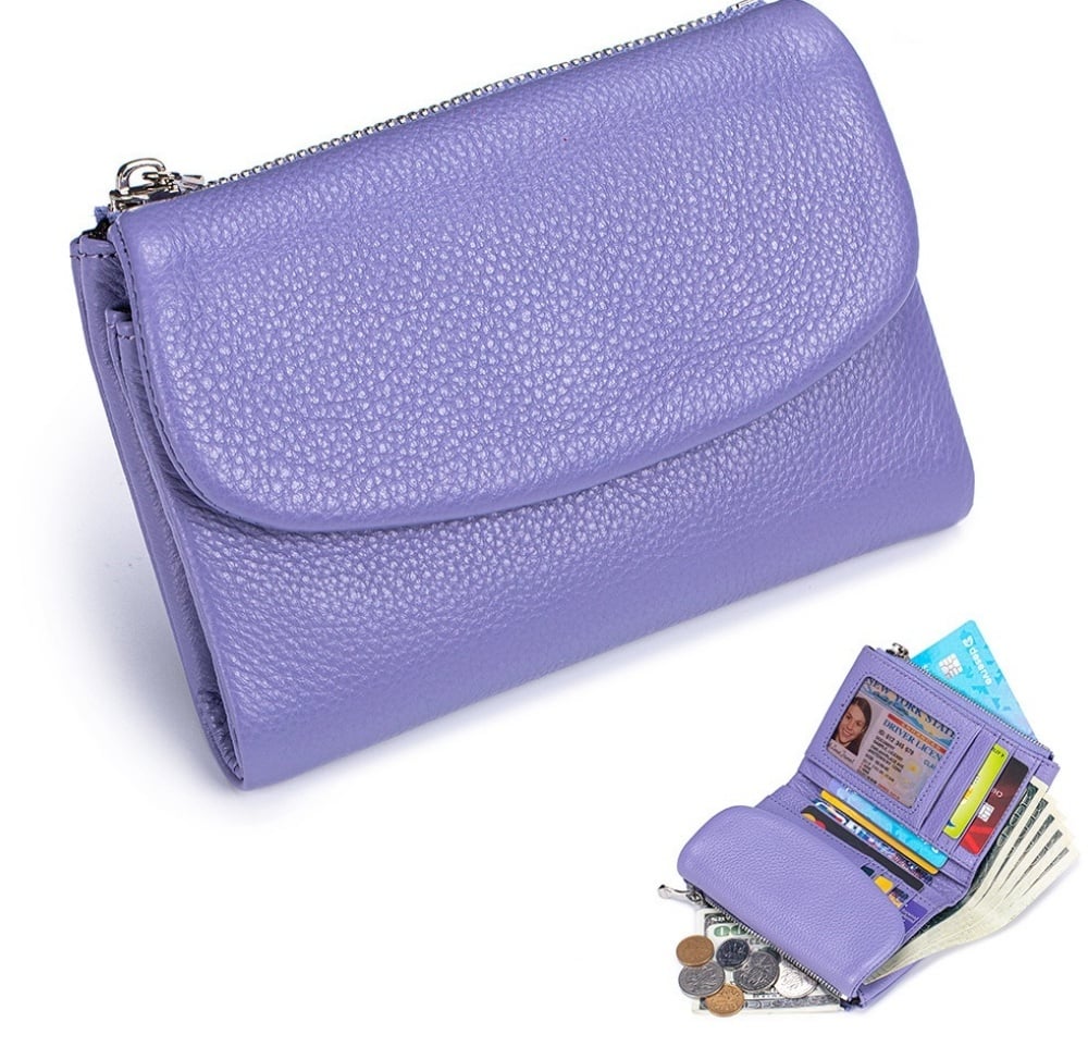 👝 60% DE RÉDUCTION! ✨ Portefeuille Unisexe en Cuir de Galet - Design Minimaliste avec 8 Fentes pour Cartes & Billets 🌊💼