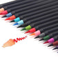 Set de 20 stylos pinceaux imperméables aux couleurs vives