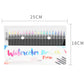 Set de 20 stylos pinceaux imperméables aux couleurs vives