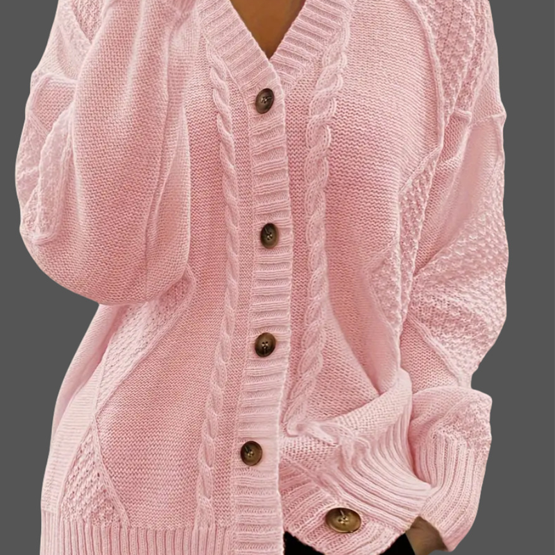 Cardigan à manches longues en tricot pour femme