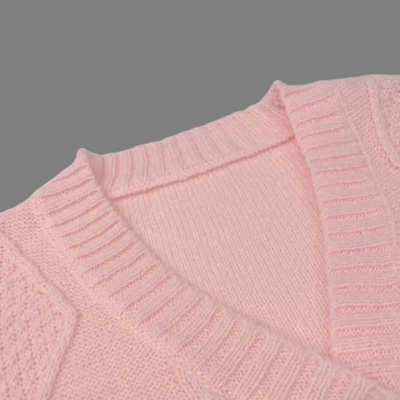 Cardigan à manches longues en tricot pour femme