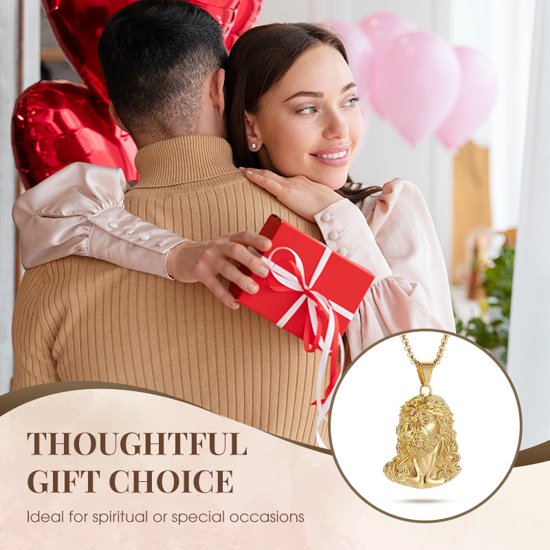 ⏳Spécial à durée limitée⏰Collier pendentif tête de Jésus✝️📿