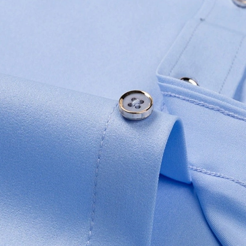 Chemise à manches longues ajustée extensible pour homme