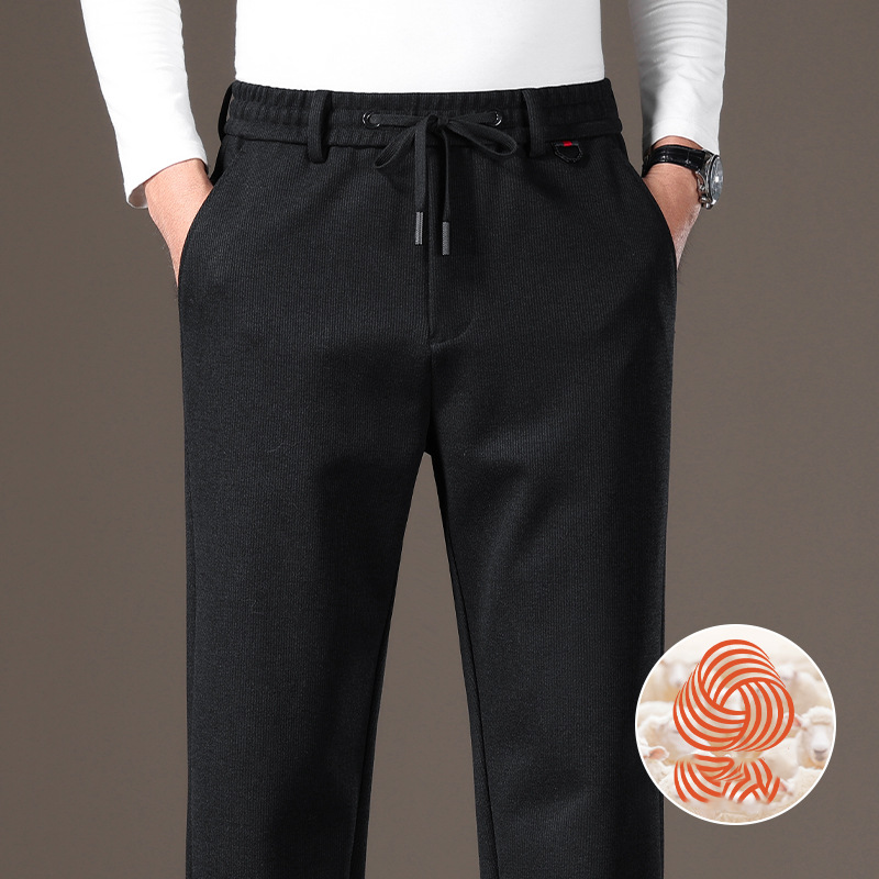 Pantalon décontracté chaud à cordon classique pour homme