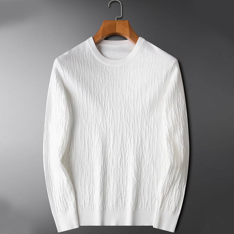 Pull décontracté à col rond pour homme