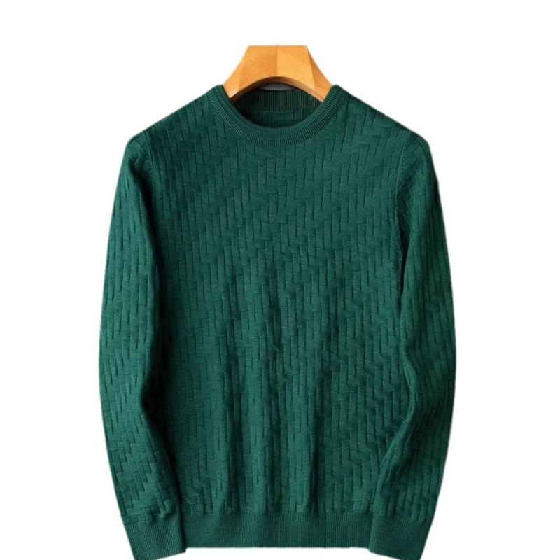 Pull en maille jacquard texturé pour homme