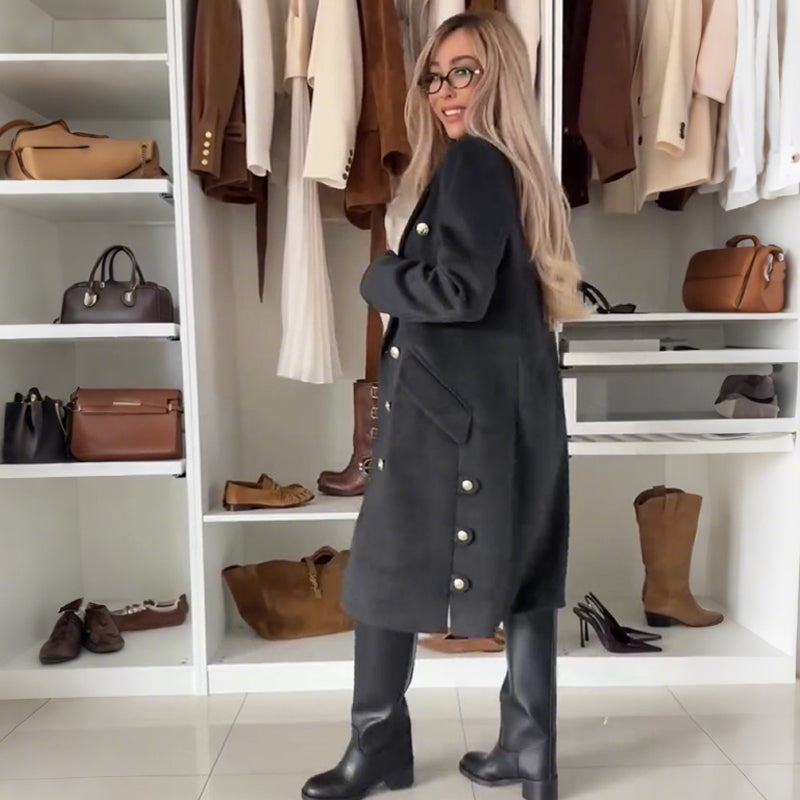 Manteaux classiques à double boutonnage pour femmes