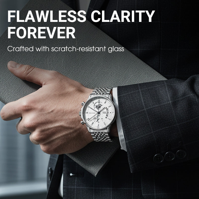 Montre à quartz lumineuse et étanche pour homme