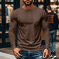 🔥 50 % de réduction immédiate – T-shirt Henley manches longues slim fit pour homme : respirant, élégant & polyvalent ! 👔👕