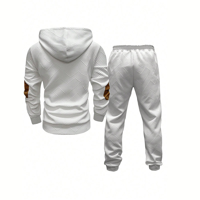 Ensemble survêtement homme avec sweat à capuche et pantalon texturés【LIVRAISON GRATUITE】