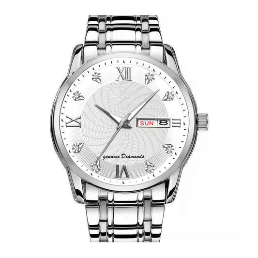 📢 60 % de réduction !!! Montre homme lumineuse & étanche – élégance bicolore, affichage jour/date 🎁⌚