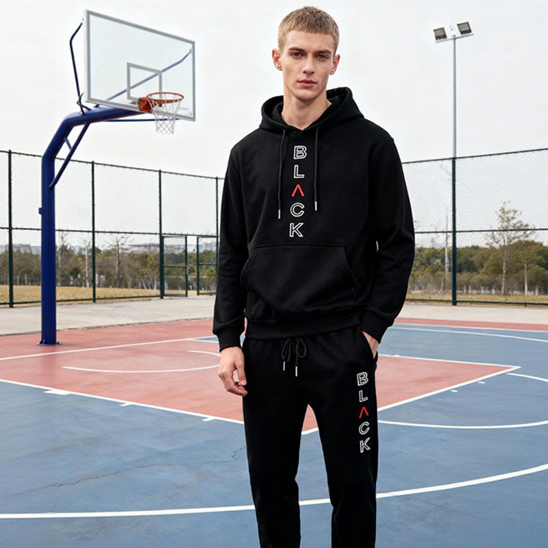 Ensemble sweat à capuche et pantalon de jogging imprimé lettres pour homme 【LIVRAISON GRATUITE】