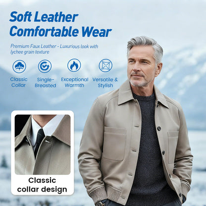 ⏰50 % DE RÉDUCTION💥💥Veste classique en simili cuir pour homme