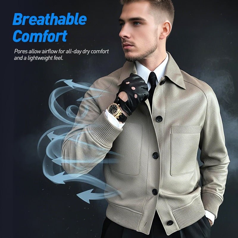 ⏰50 % DE RÉDUCTION💥💥Veste classique en simili cuir pour homme