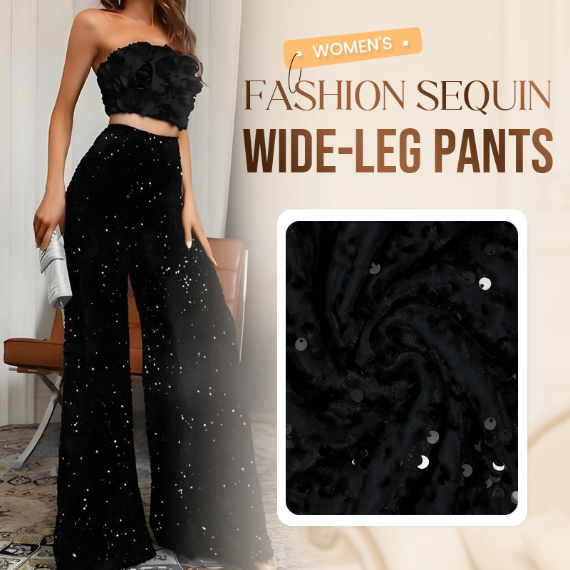 💖DERNIER JOUR DE SOLDES 50 % DE RÉDUCTION💃Pantalon large à paillettes pour femme