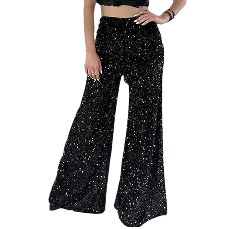 💖DERNIER JOUR DE SOLDES 50 % DE RÉDUCTION💃Pantalon large à paillettes pour femme