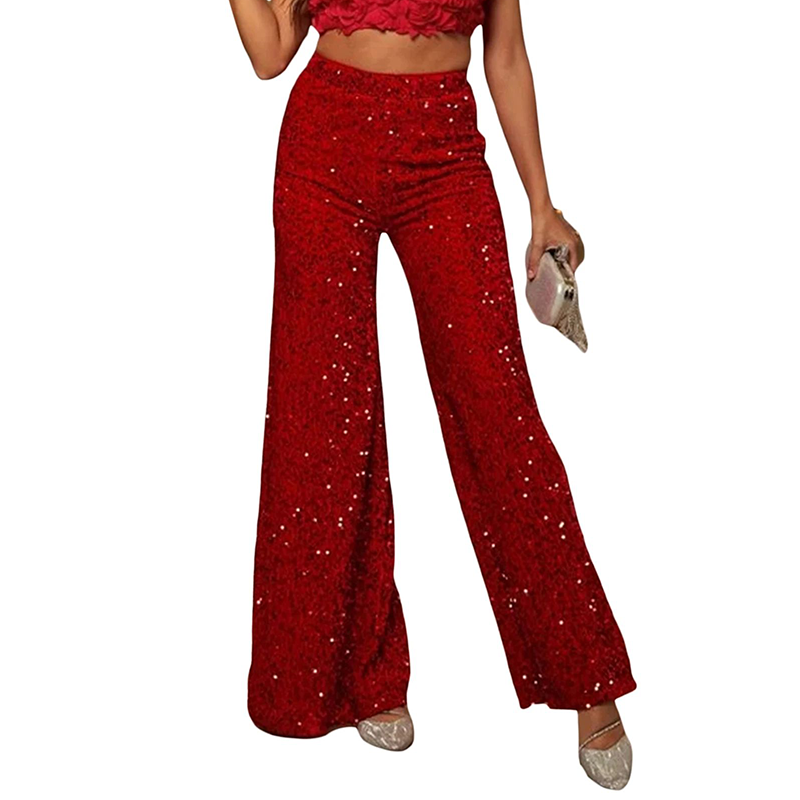 💖DERNIER JOUR DE SOLDES 50 % DE RÉDUCTION💃Pantalon large à paillettes pour femme