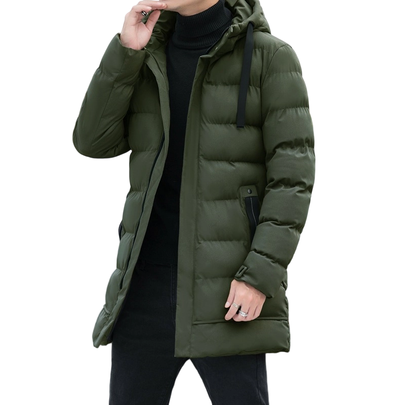 🔈🔈Produits d'hiver utiles - 60 % de réduction ❄️Doudoune mi-longue pour homme avec capuche