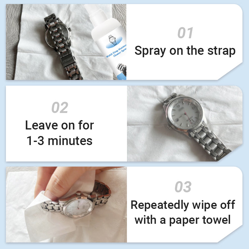 Spray nettoyant pour l'entretien des bracelets de montre