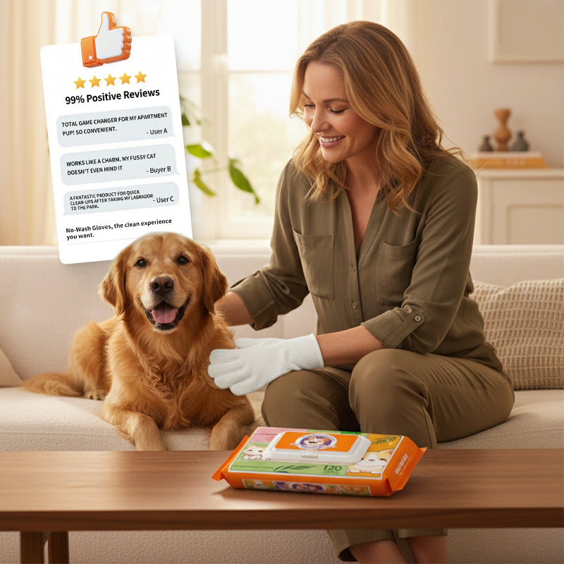 🐱🐶Gants nettoyants pour animaux domestiques, ne nécessitent pas de rinçage