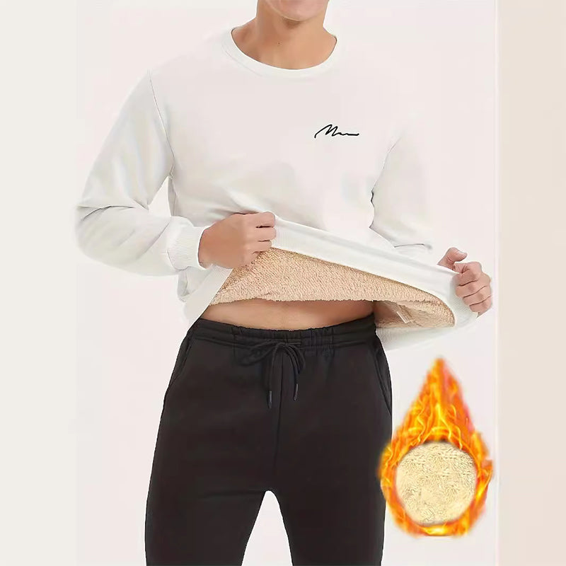 🔥 Restez au chaud et à l'aise cet hiver ! Sweat-shirt à doublure thermique pour hommes