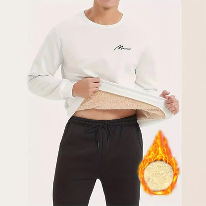 🔥 Restez au chaud et à l'aise cet hiver ! Sweat-shirt à doublure thermique pour hommes