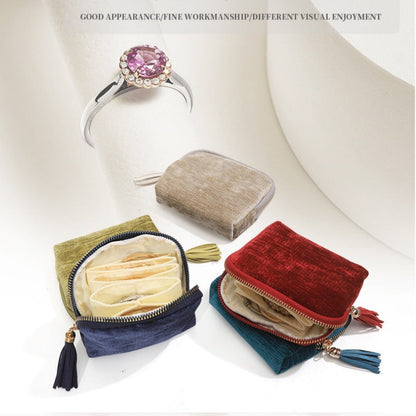 Mini sac à bijoux de voyage avec fermeture éclair