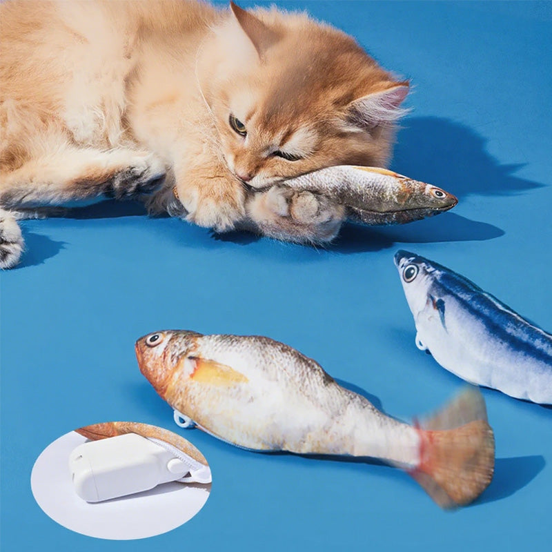 Jouet de poisson de saut réaliste pour chats
