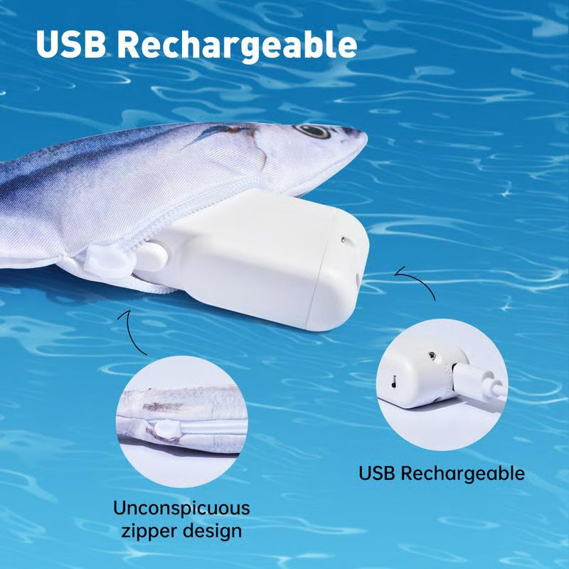 Jouet de poisson de saut réaliste pour chats