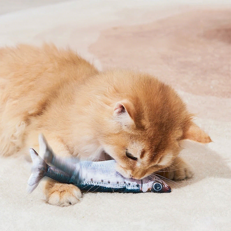 Jouet de poisson de saut réaliste pour chats